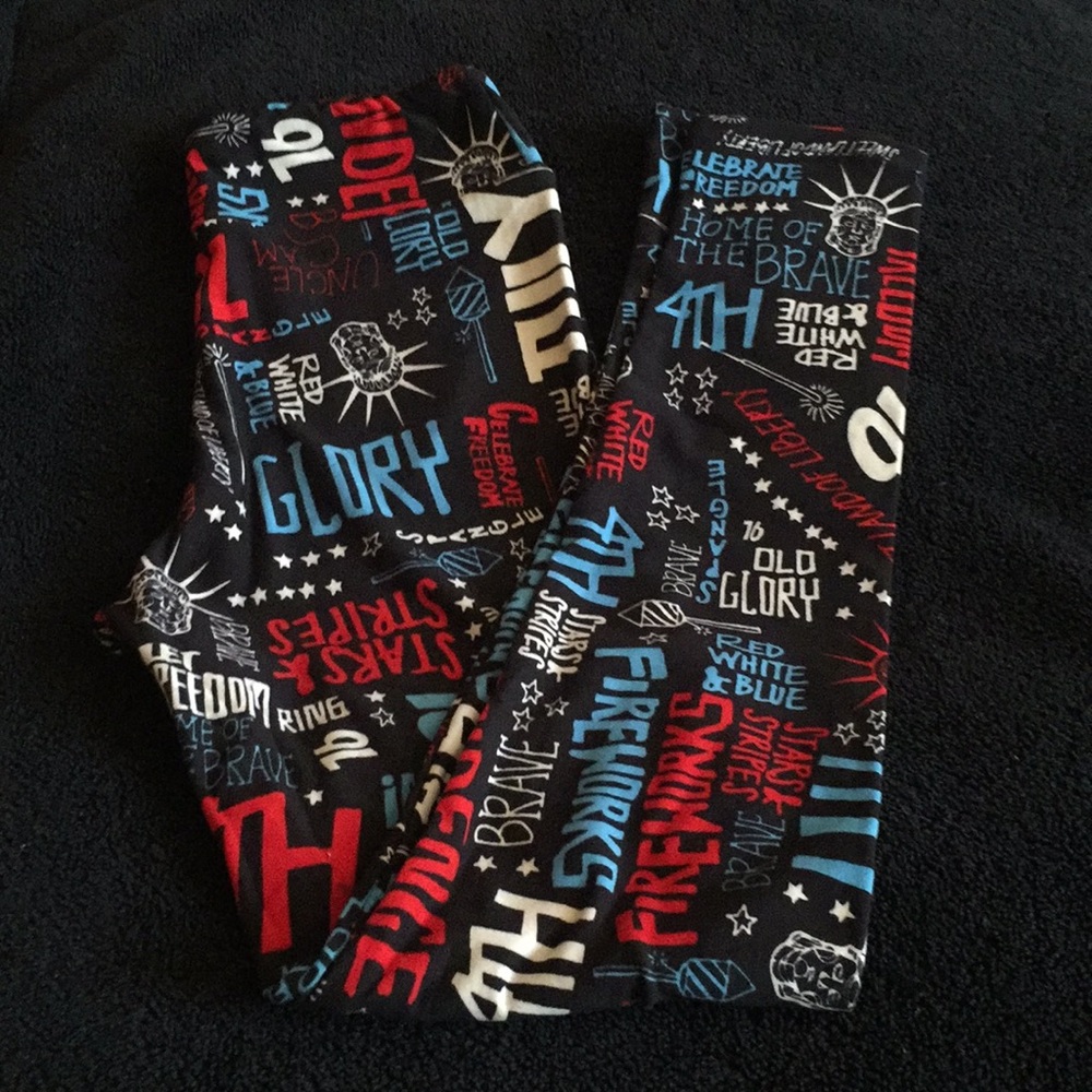 LulaRoe Kids Leggings Tween July 4th